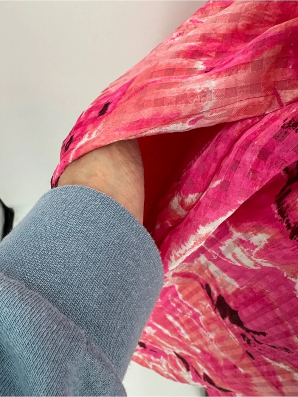 Lane Bryant Pink Floral Smocked Square-Neck Fit & Flare Dress Belted Midi Dress - Picture 5 of 10